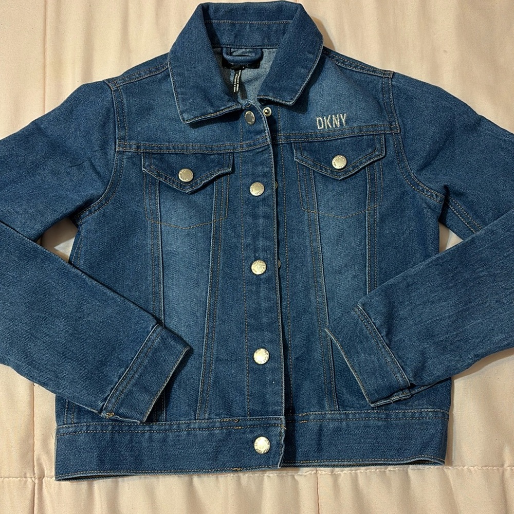 DKNY Girls' Denim Jacket Blue Size 8 EUC!